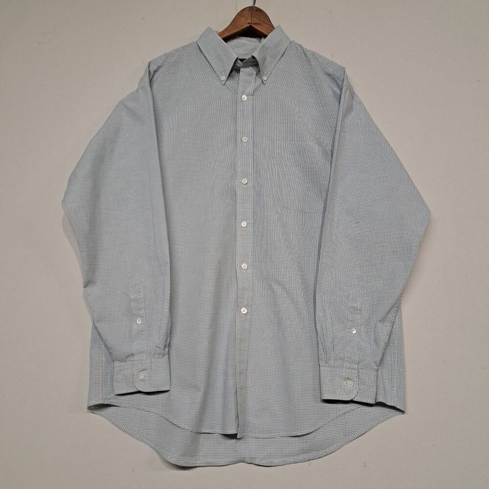 Vintage J Crew Shirt Mens 16.5 34 Oarsman Long Sleeve Button Down Yellow White